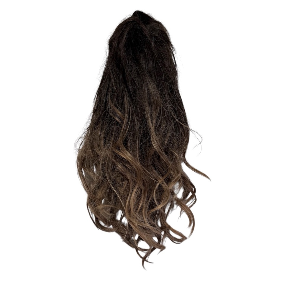 Elegant Brown Ombre Hair long with bangs wig